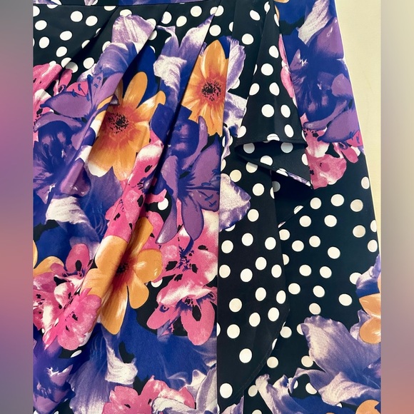 Yoana Baraschi Floral Polka Dot Pencil Skirt Size 2 - Picture 2 of 6